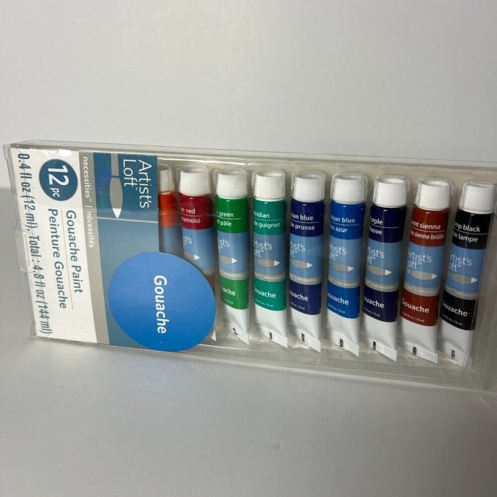Artist's Loft Necessities Gouache Paint Set 12 Color Set NEW